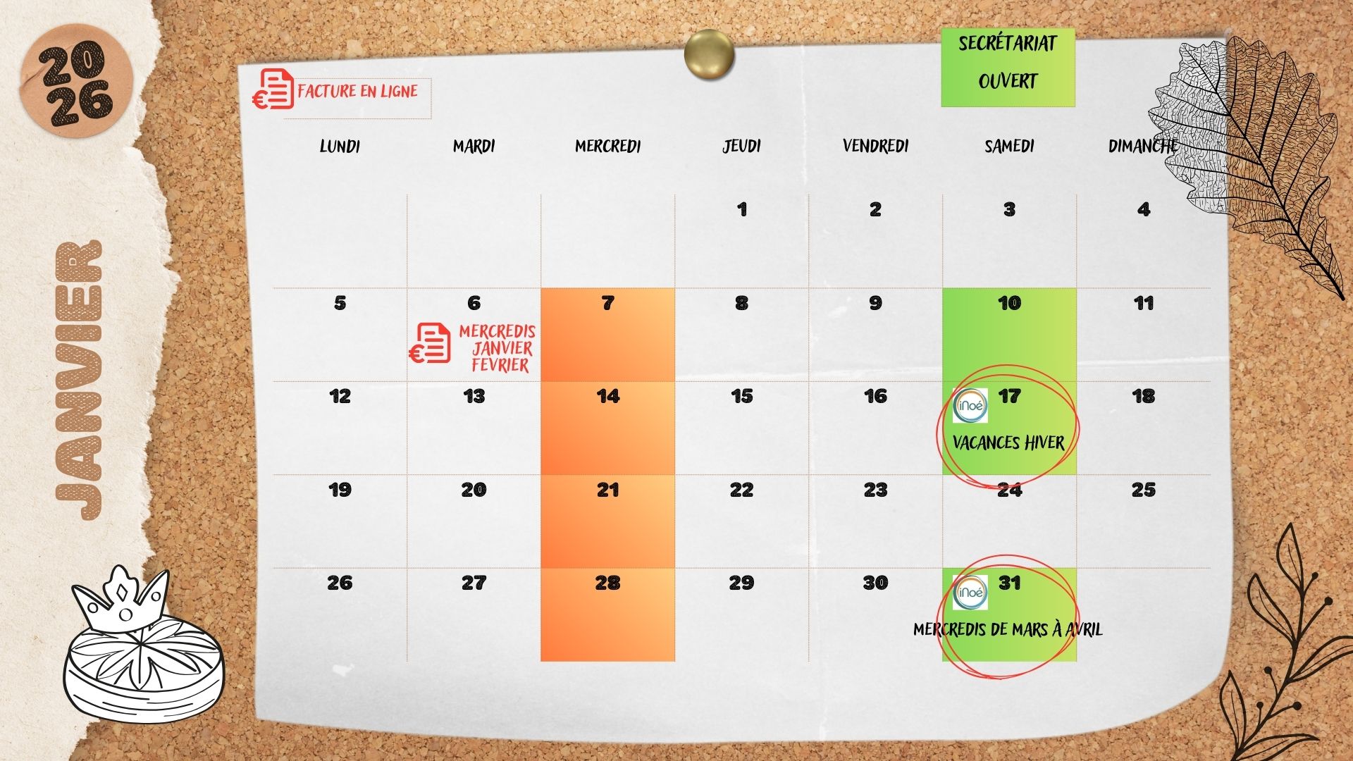 Un calendrier 2026 pour les ALSH